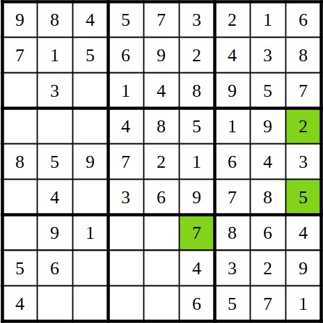 Sudoku Beispiel Leicht Schritt 8